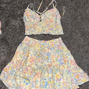 Formal Croptop& Skirt Set